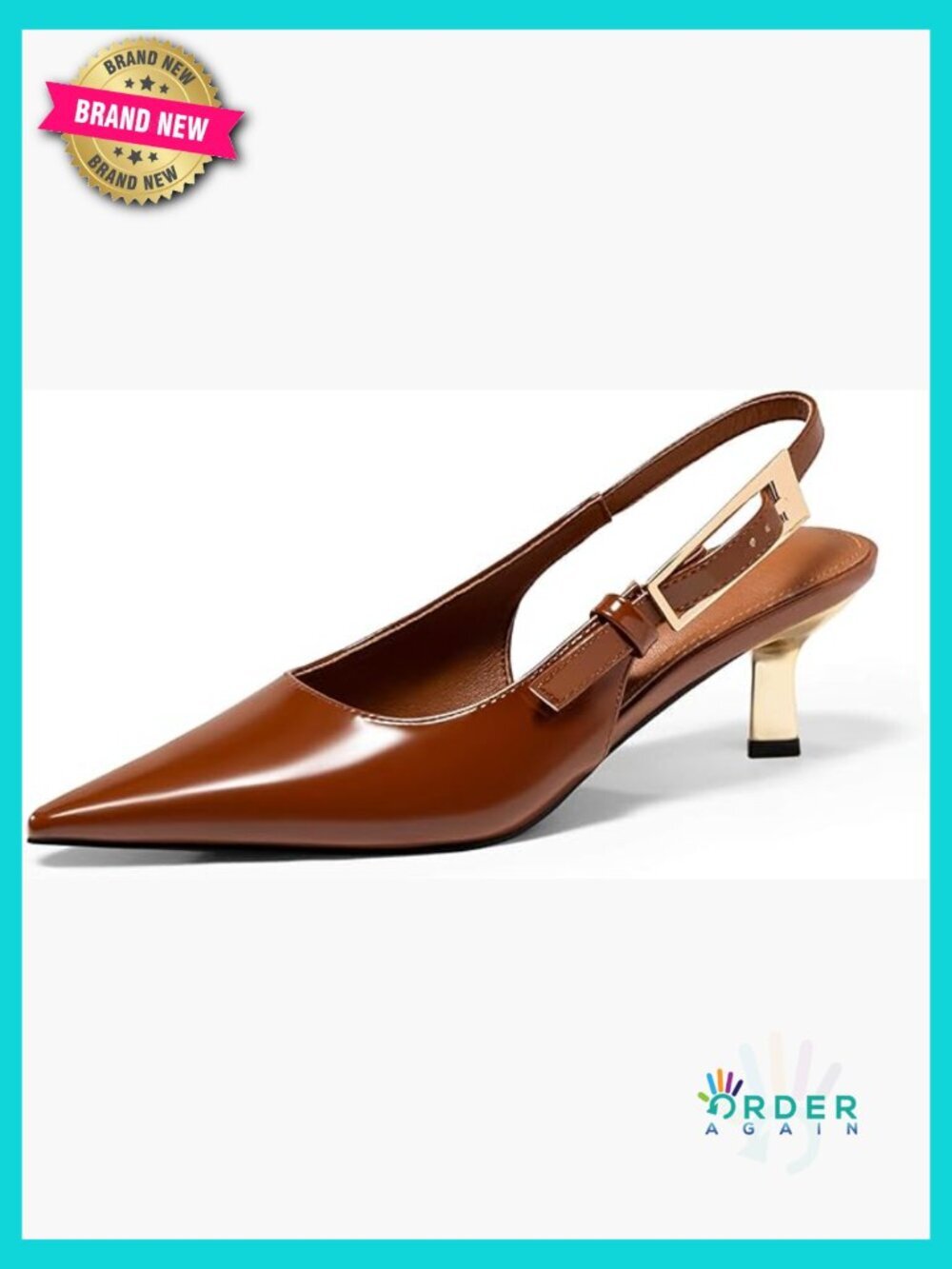 Slingback Kitten Heels Closed Pointed Toe Pumps Buckle Strap Wedding Dress Shoes